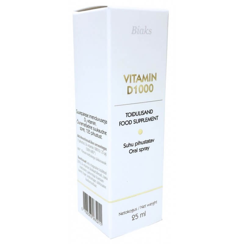 D3- vitamin 1000IU Spray, 25ml BIAKS
