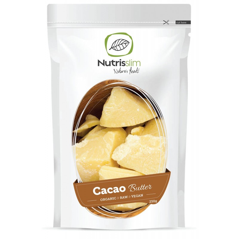 RAW COCOA BUTTER 250G NATURE'S FINEST BY NUTRISSLIM