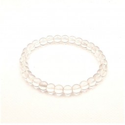 Rock crystal bracelet with round stones, pearl 6mm Vitaest Baltic OÜ