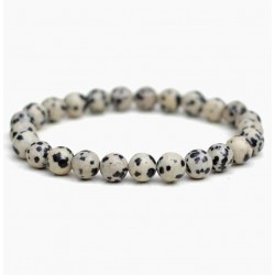 Dalmatian jasper bracelet bead 6mm Vitaest Baltic OÜ