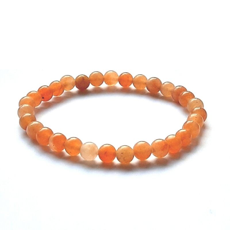 Aventurine orange bracelet , 6mm bead Vitaest Baltic OÜ