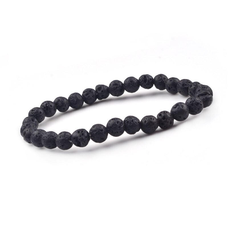 Lava stone bracelet 6mm beads Vitaest Baltic OÜ