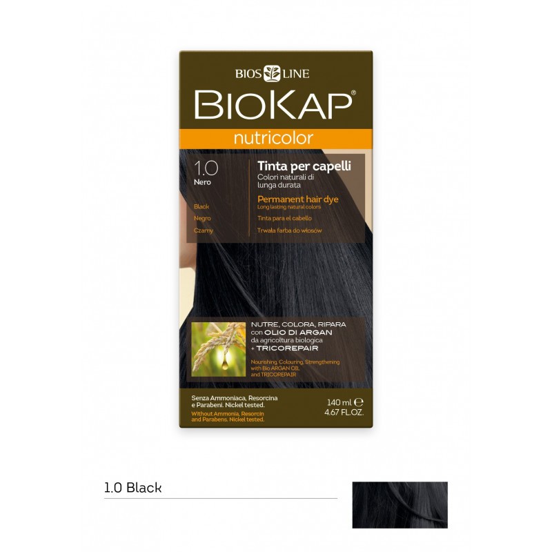 BIOKAP NUTRICOLOR 1.0 / BLACK HAIR DYE BIOKAP