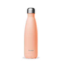 INSULATED STAINLESS STEEL THERMO BOTTLE, PASTEL PEACH, 500ML QWETCH