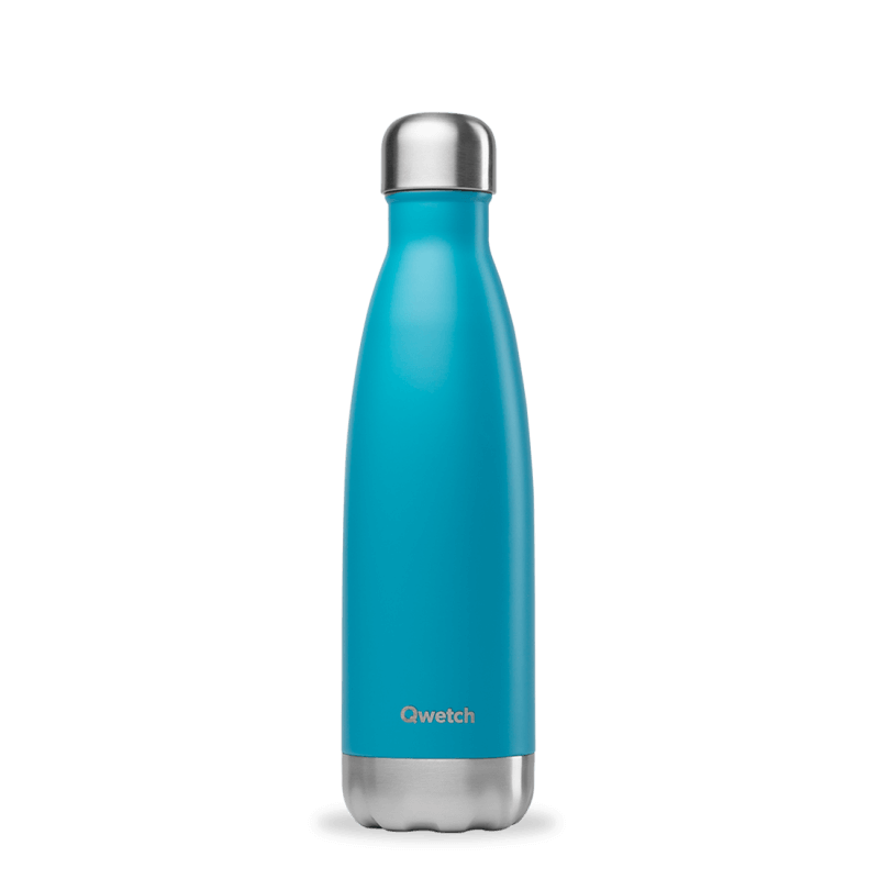 INSULATED STAINLESS STEEL THERMO BOTTLE, TURQUOISE, 500ML QWETCH