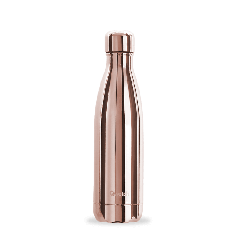INSULATED STAINLESS STEEL THERMO BOTTLE, ROSE GOLD, 500ML QWETCH