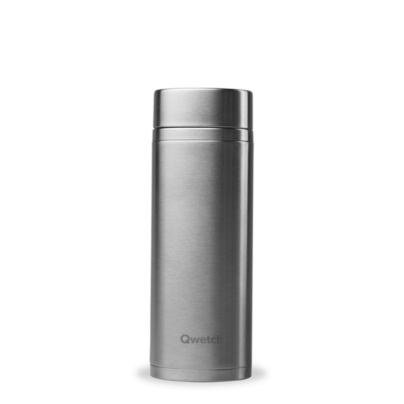 INSULATED STAINLESS STEEL TEAMUG, INOX, 400ML QWETCH