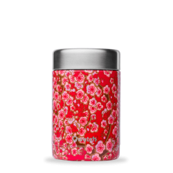 INSULATED STAINLESS STEEL LUNCHBOX, RED FLOWERS, 650ML QWETCH