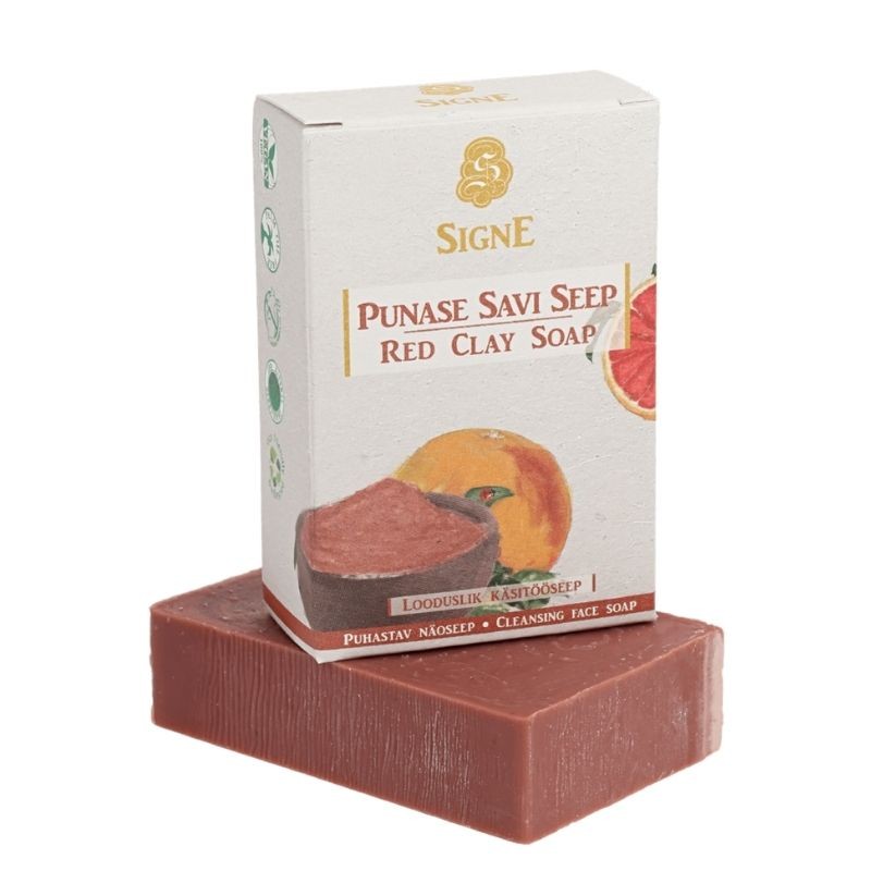 Natural Red clay soap Signe Seebid