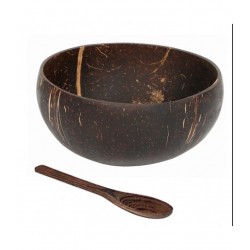 Coconut shell bowl + wooden spoon Vitaest Baltic OÜ
