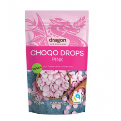Pink chocolate buttons, 200g Dragon Superfoods