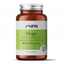 Hops Extract (300mg) + Bioperine, 60 capsules / dietary supplement UNS
